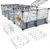 BUCATSTATE Guinea Pig Cages 20 Panels, Rabbit Cage Indoor with Waterproof Mat, Small Animal Playpen with Door for Guinea Pigs, Bunny, Hedgehogs, Chickens, Chinchillas (56″ L x 24″ W x 12″ H)