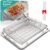 Air Fryer Basket for Oven, OPENICE 15.3″ x 11.0″ Large Air Fryer Tray and Pan with 30PCS Parchment Papers, Stainless Steel Oven Air Fryer Basket and Tray for Baking Grilling
