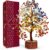 Crystal Tree of Life 7 Chakra Birthday Gifts for Women, Unique Gifts for Her, Home and Office Decor, Handmade Healing Crystals Tree Bring Positive Energy, Money, Good Luck, Gifts for Mom & Love Ones